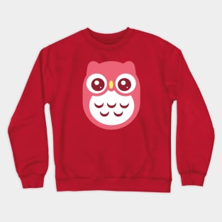 Pink Cute baby Owl Crewneck Sweatshirt